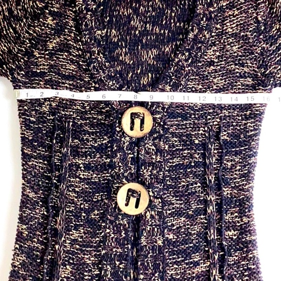 BCBGMaxazria Long Brown Draped Cardigan / Sweater. Womens Size L, - Picture 10 of 11